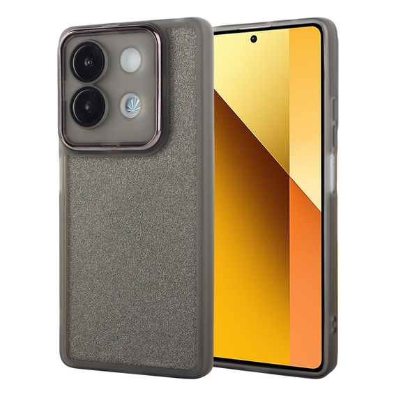 Etui do Xiaomi Redmi Note 13 5G, Glittery Powder, szare + Szkło hartowane 9H