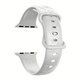 Pasek Silikonowy do Apple Watch 1/2/3/4/5/6/7/8/9/10/11/SE Ultra 1/2/3 42/44/45/46/49mm, Rose, Biały