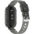 Pasek Silikonowy do Xiaomi Smart Band 10 / 9 / 8, Przezroczysty czarny