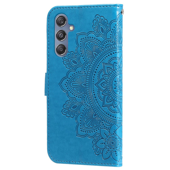 Etui z klapką do Samsung Galaxy M34 5G, Mandala, niebieskie