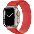 Pasek Nylonowy do Apple Watch 1/2/3/4/5/6/7/8/9/10/11/SE Ultra 1/2/3 42/44/45/46/49mm, Czerwony