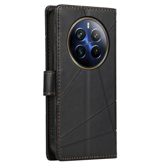 Etui z klapką do Realme 12 Pro 5G / 12 Pro+ 5G, Leather Line Wallet, czarne