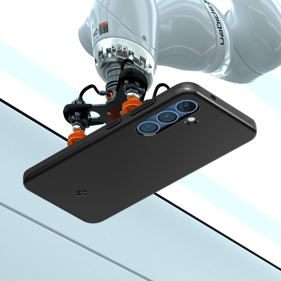 Etui Spigen do Samsung Galaxy S25, Thin Fit Mag, czarne + Szkło hartowane 9H