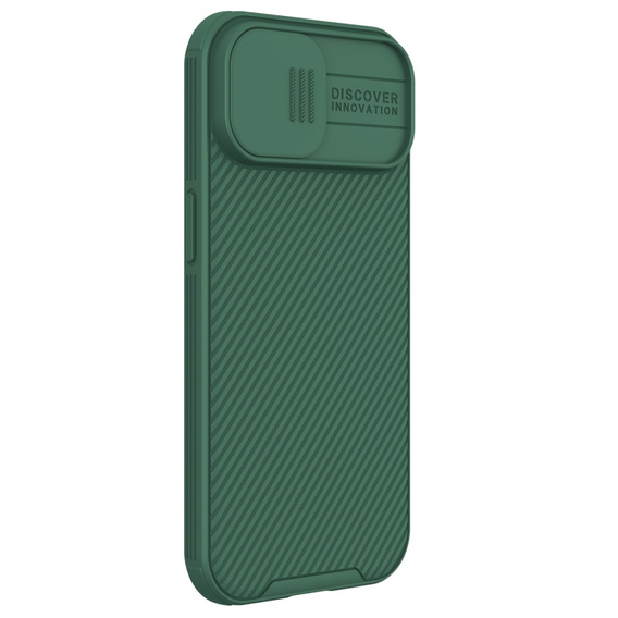 Etui do iPhone 15 Plus, pancerne Nillkin, CamShield Pro, Zielone