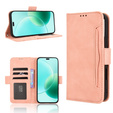 Etui z klapką do Honor 400 Lite, Card Slot, różowe
