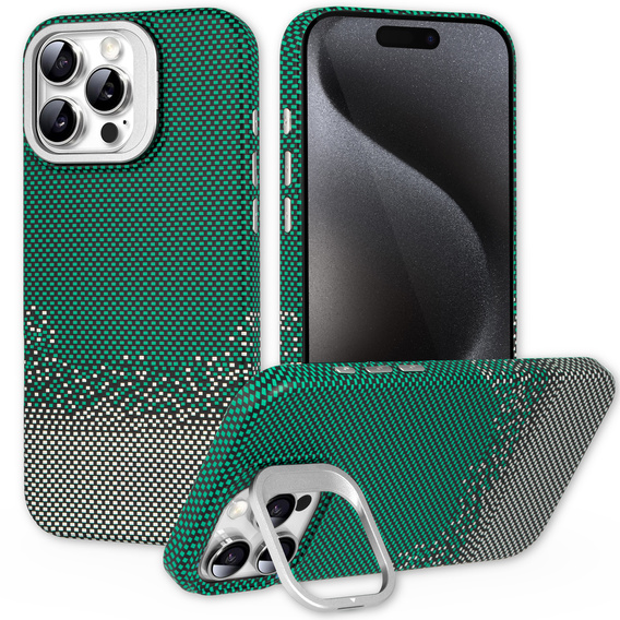 Etui do iPhone 15 Pro, Frame Kickstand, do MagSafe, Sand Green