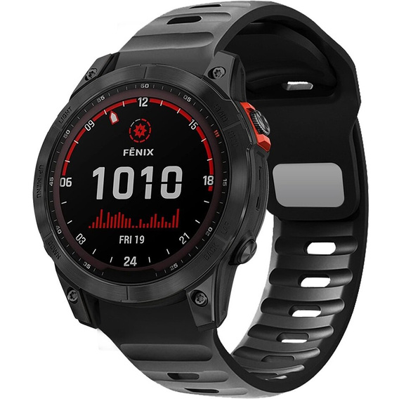 Pasek Silikonowy QuickFit do Garmin Fenix 26mm, Czarny