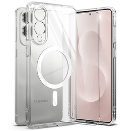 Etui Ringke Fusion MagSafe do Samsung Galaxy S25 Edge – Przezroczyste + Szkło Hartowane 9H