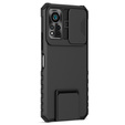 Etui pancerne do Infinix Hot 11s, Obudowa Camshield Case z podstawką, Czarne