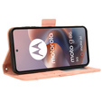 Etui z klapką do Motorola Moto G86 Power 5G, Card Slot, różowe