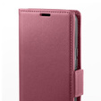 Etui do Oppo A18 4G / A38 4G, ERBORD Glossy Litchi, portfel z klapką, czerwone
