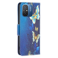 Etui z klapką do Xiaomi Redmi 12C, Wallet, Butterflies niebieskie