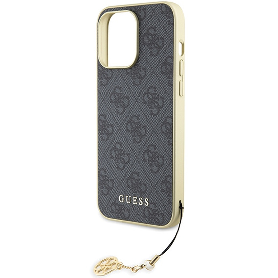 Etui GUESS do iPhone 15 Pro, 4G Charms Collection, szare