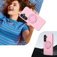 Etui do Samsung Galaxy A57 5G, z podstawką, do MagSafe, różowe