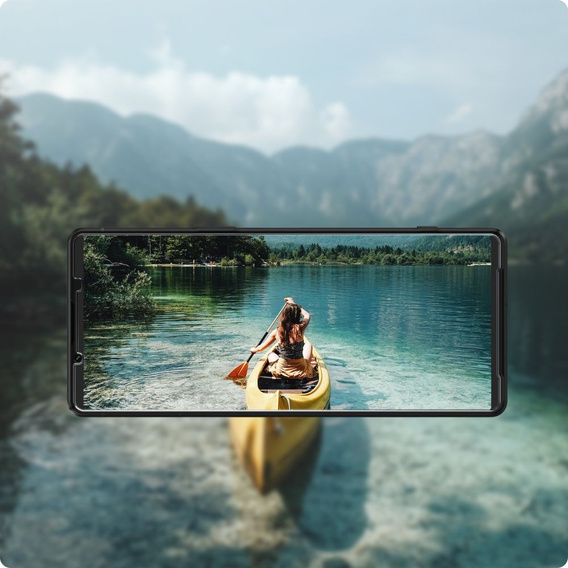 Szkło Hartowane z ramką do montażu SPIGEN Alm Glas.TR do Sony Xperia 1 VI (2 sztuki)