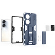Etui do Honor 70 5G, Military kickstand, niebieskie