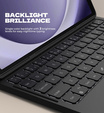 Etui z klawiaturą do Samsung Galaxy Tab A9+, Dexnor Magnetic Keyboard Touchpad, czarne