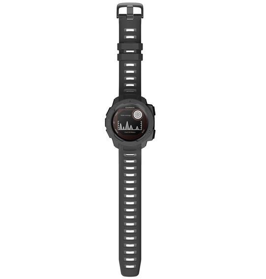 Pasek silikonowy dwukolorowy do Garmin Instinct – szaro-czarny