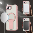 Etui do Iphone 16E, Kickstand Matt Case, do MagSafe, różowe