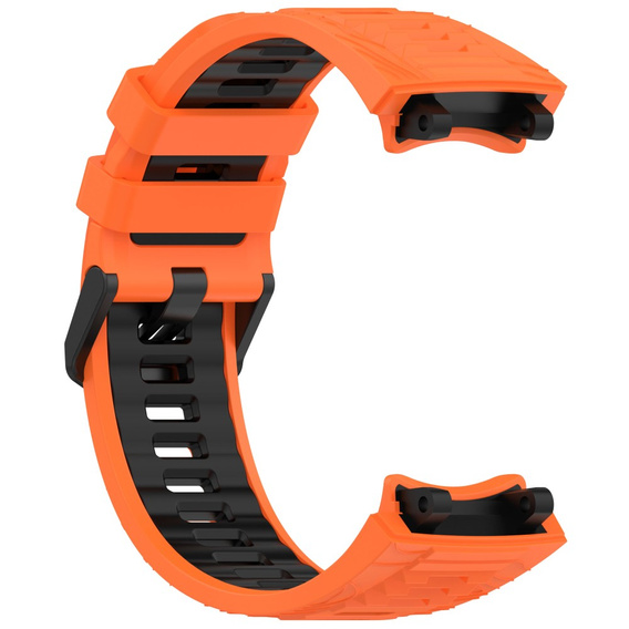 Pasek Silikonowy do Amazfit T-Rex 3, Pomarańczowy / Czarny