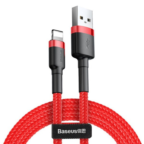 Baseus Cafule – kabel USB-A do Lightning 1 m 2,4A - czerwony