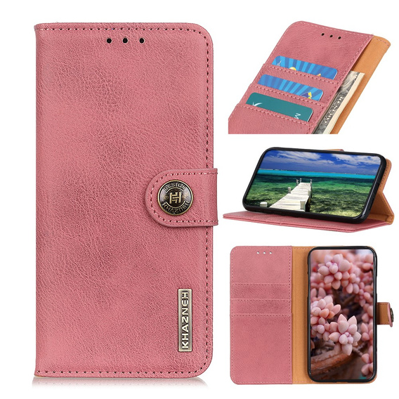 Etui Wallet do Oppo Reno6 Pro 5G / Pro+ 5G, KHAZNEH, Pink