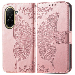 Etui z klapką do Xiaomi Redmi A5, Butterfly, różowe rose gold