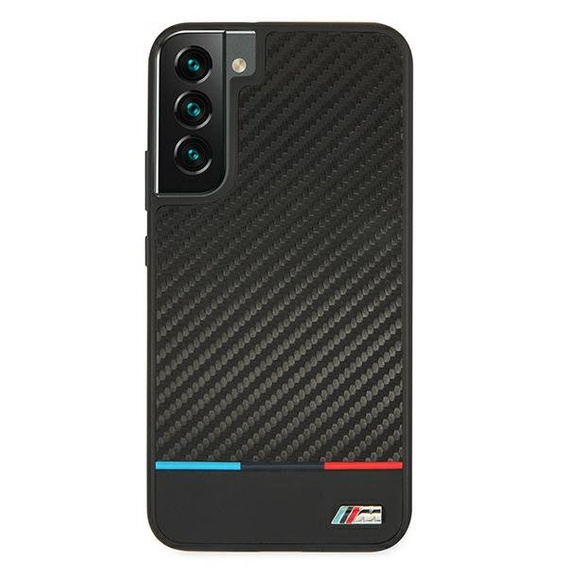 Etui BMW do Galaxy S22+ Plus, Triangles Collection, Czarne