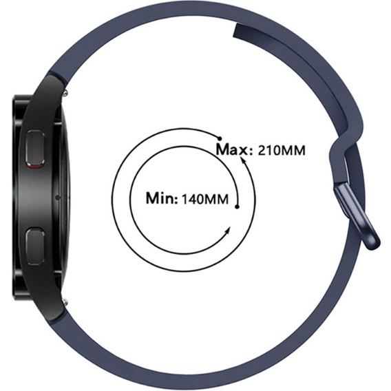 Pasek Silikonowy do Samsung Galaxy Watch 4/5/6/7 40/42/43/44/45/46/47mm, Granatowy