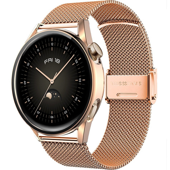 Bransoleta + Etui z osłoną na ekran do Huawei Watch GT 4 41mm, Różowe złoto