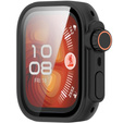 2w1 Etui + Szkło Hartowane do Huawei Watch Fit 4 Pro, Czarne/Pomarańczowe