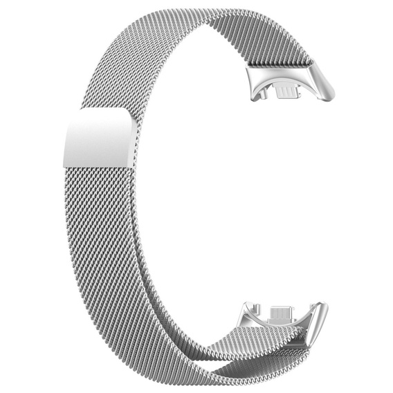 Pasek Bransoleta Milanese do Xiaomi Smart Band 10 / 9 / 8, Srebrny