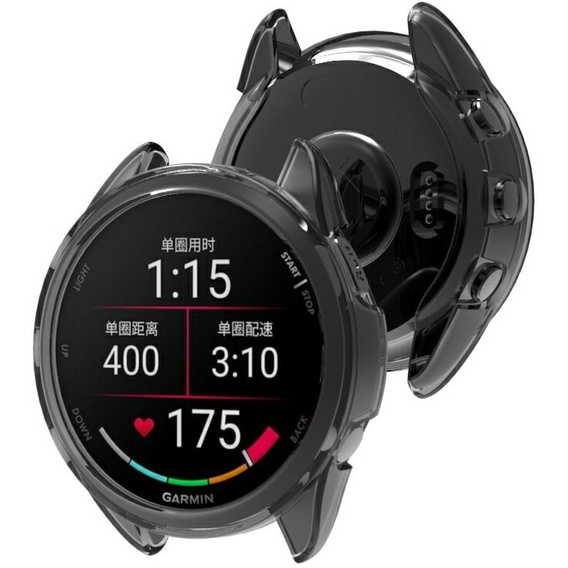 Etui do Garmin Forerunner 165, Czarne / Przezroczyste