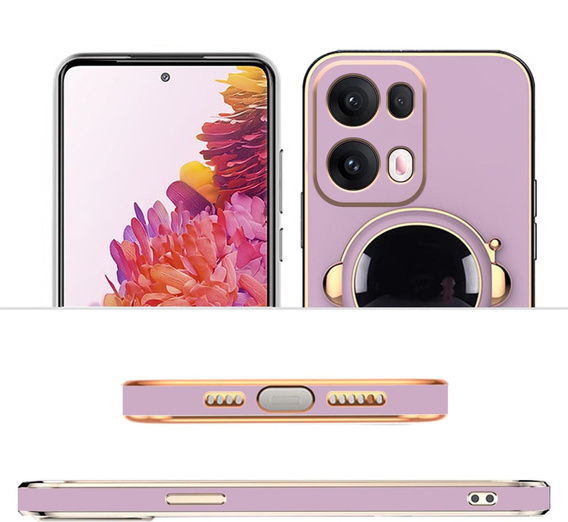 Etui do Oppo Reno 13, Astronaut, fioletowe
