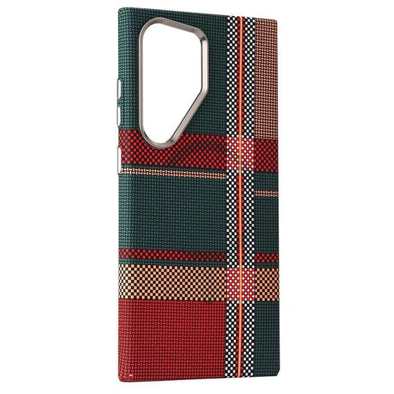 Etui do Samsung Galaxy S23 Ultra, Carbon Fiber MagSafe, czerwone / zielone