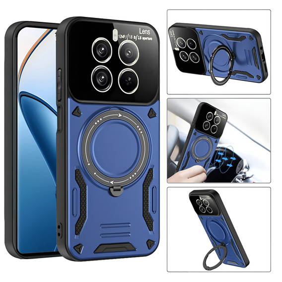 Etui pancerne do Realme 12 Pro 5G / 12 Pro+ 5G, Magnetic Ring, niebieskie