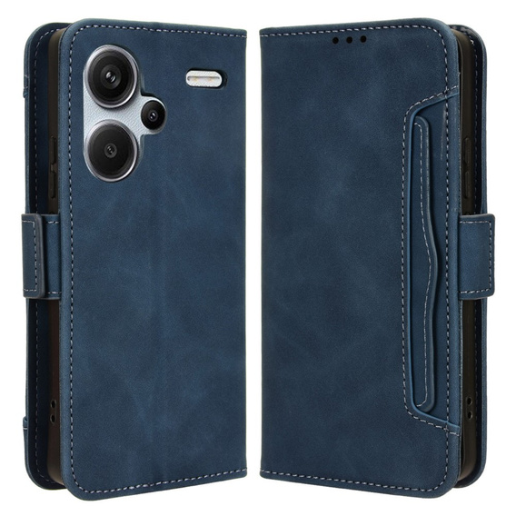 Etui z klapką do Xiaomi Redmi Note 13 Pro+, Card Slot, niebieskie