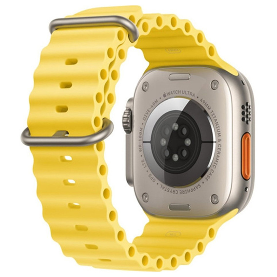 Pasek Silikonowy do Apple Watch 1/2/3/4/5/6/7/8/9/10/11/SE 38/40/41/42mm, Żółty