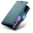 Etui do Oppo Reno 13 Pro, ERBORD Glossy Litchi, portfel z klapką, zielone