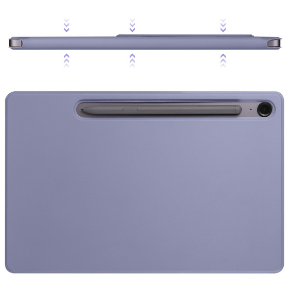 Magnetyczne etui origami do Samsung Galaxy Tab S10 Lite / S10 FE / S9 FE / S9 – ciemnofioletowe