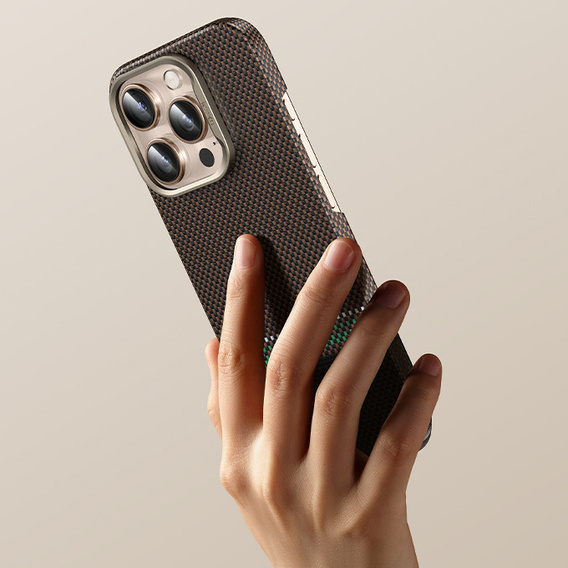 Etui Benks Kevlar Magnetic Armor Air Prestige 600D G065 do iPhone 16 Pro – brązowe