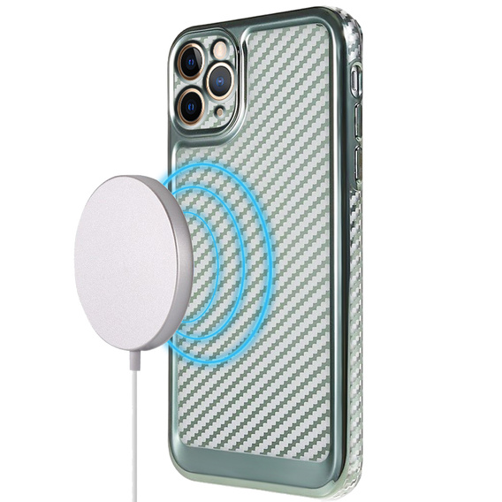 Etui do iPhone 12 Pro Max Carbon Slim Case Obudowa, Zielone