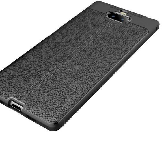 Czarne Etui Football Grain TPU Case do Sony Xperia 10 Plus