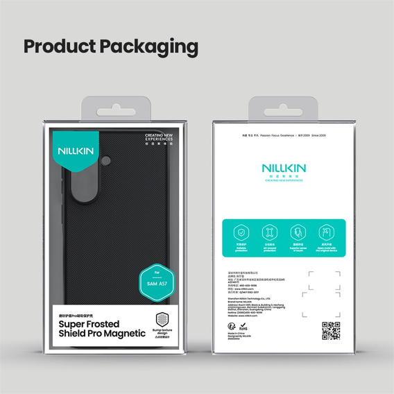 Etui NILLKIN do Samsung Galaxy A57 5G, Frosted Shield, do MagSafe, czarne