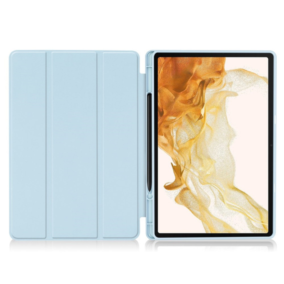 Etui do Samsung Galaxy Tab S9+ z miejscem na rysik, Niebieskie