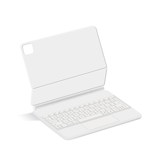 Etui z klawiaturą do iPad Air 11" 2025/2024 (7/6 gen.), Magnetic Keyboard Touchpad, białe