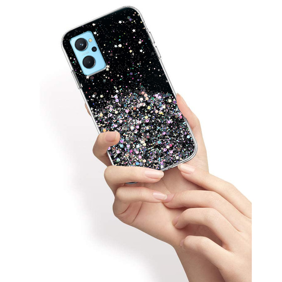 Etui do Realme 9i / Oppo A96, Glittery, czarne