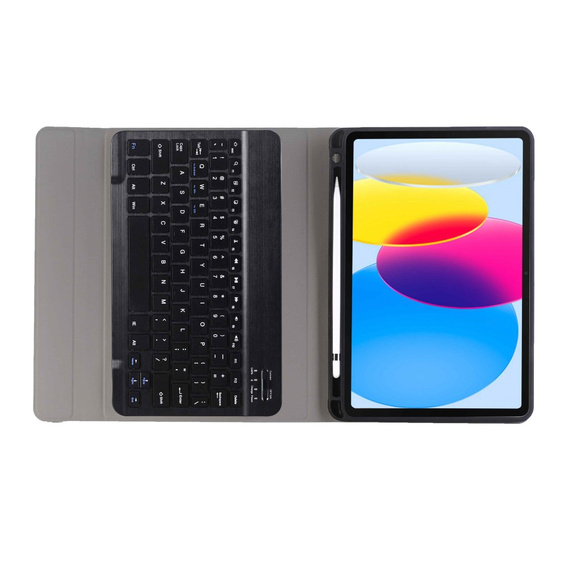 Etui z klawiaturą do iPad 10.9" 2022 (10 gen.) / iPad 11" 2025 A16 (11 gen.), Pen Slot, czarne