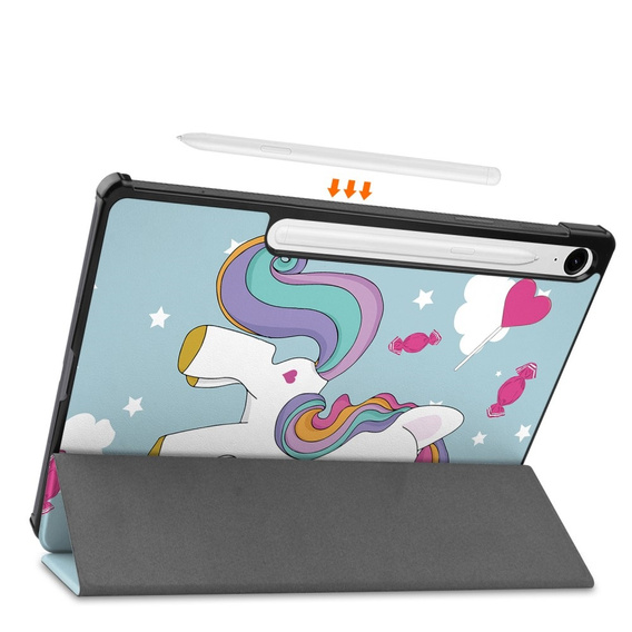 Etui do Samsung Galaxy Tab S10 Lite / S10 FE / S9 FE, z klapką, unicorn
