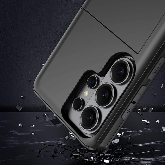 Etui do Samsung Galaxy S26 Ultra, Sliding Card Holder, czarne